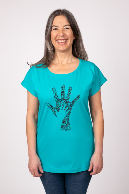 Shirt "Hände" mint