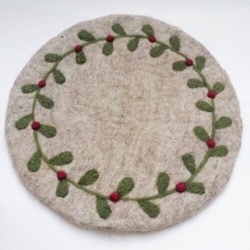 Filz Untersetzer Weihnachtsranke
