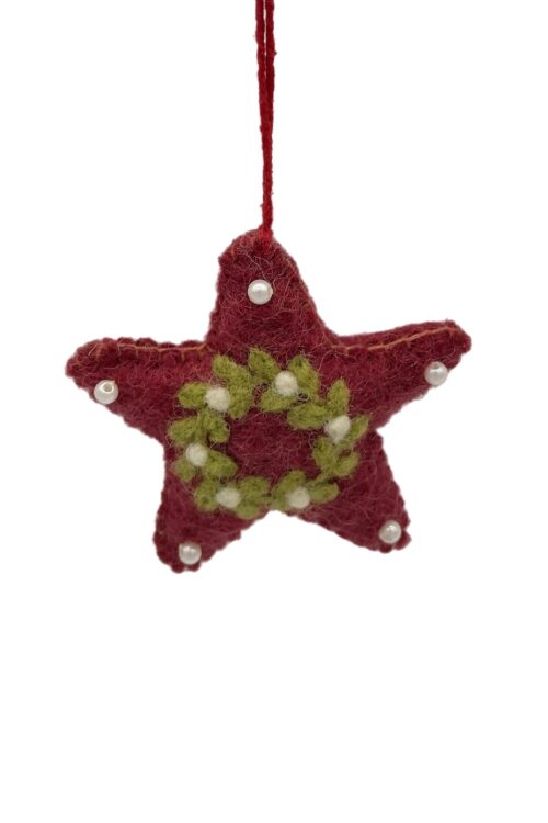 Filz Anhänger - Stern Malve