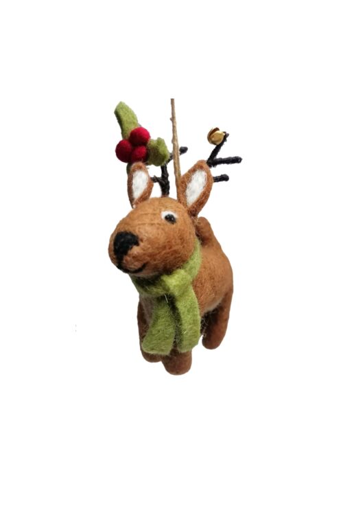 Filz Anhänger Rentier mit Weihnachtsgruß