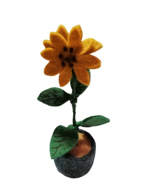 Filz Anhänger - Sonnenblumen im Topf