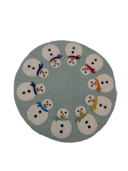 Filz Schneemann Untersetzer
