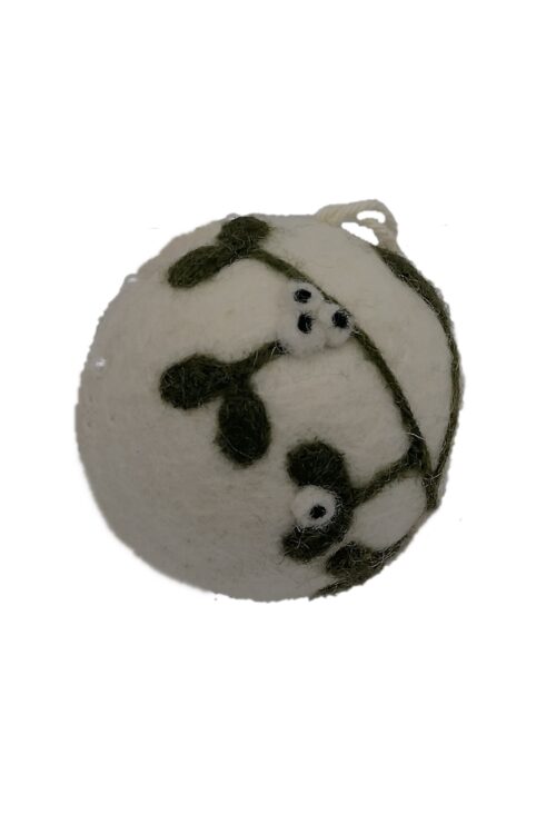 Filz Christbaumkugel Mistel
