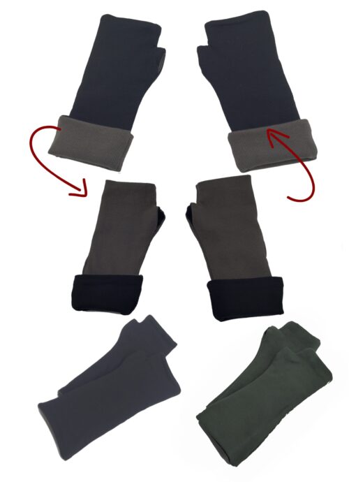 Stulpen Schwarz-Steingrau