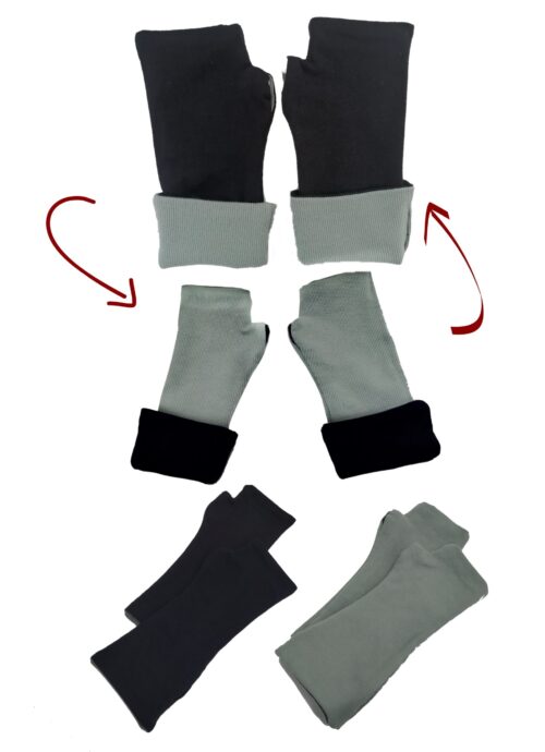 Stulpen Schwarz-Lindgrün