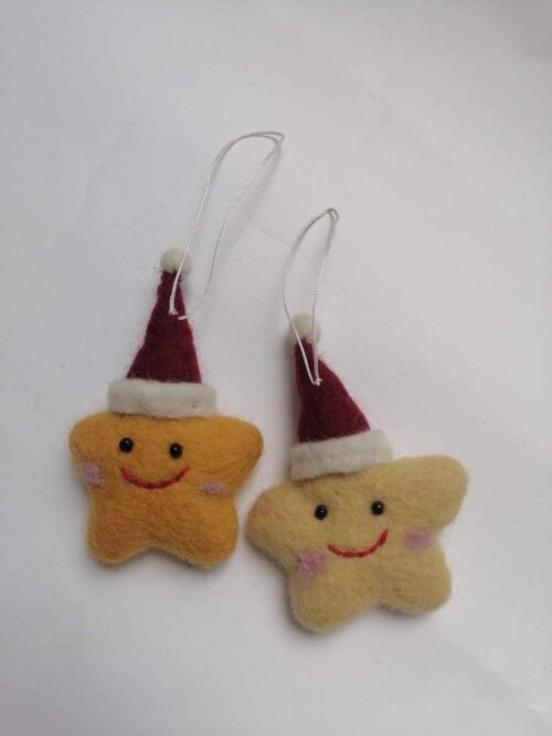 Weihnachtssternchen Anh. farbl.sortiert