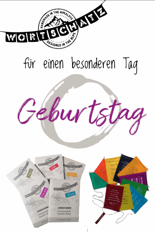 Wortschatz-Fahnen Geburtstag