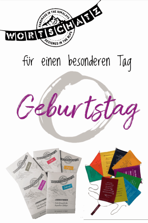 Wortschatz-Fahnen Geburtstag