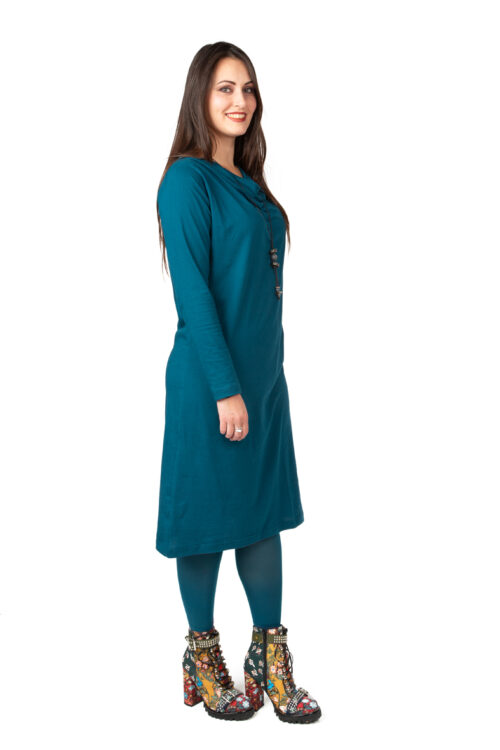 Longshirt "Wasserfall" Petrol