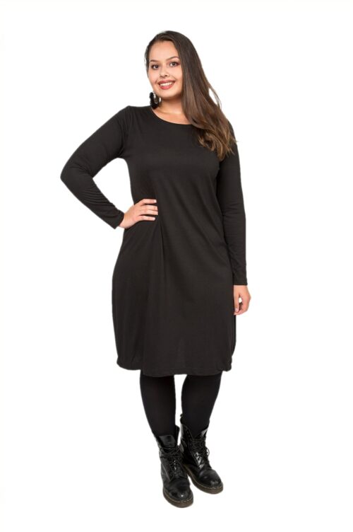 Kleid Basic "Schwarz"