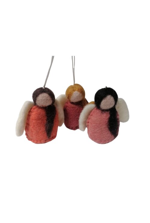 Filz Engel-Set malve-rose