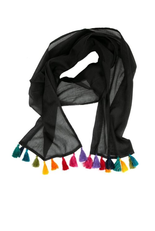 Schal mit Fransen "BoHo" Regenbogen (neu)