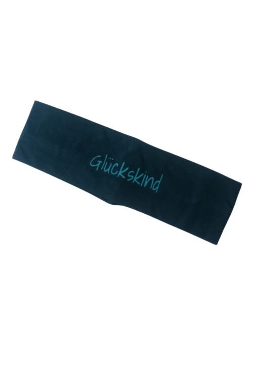 Stirnband "Glückskind" Petrol