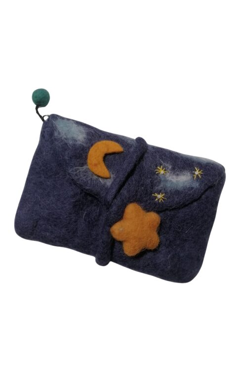 Filz Täschchen Mond & Sterne