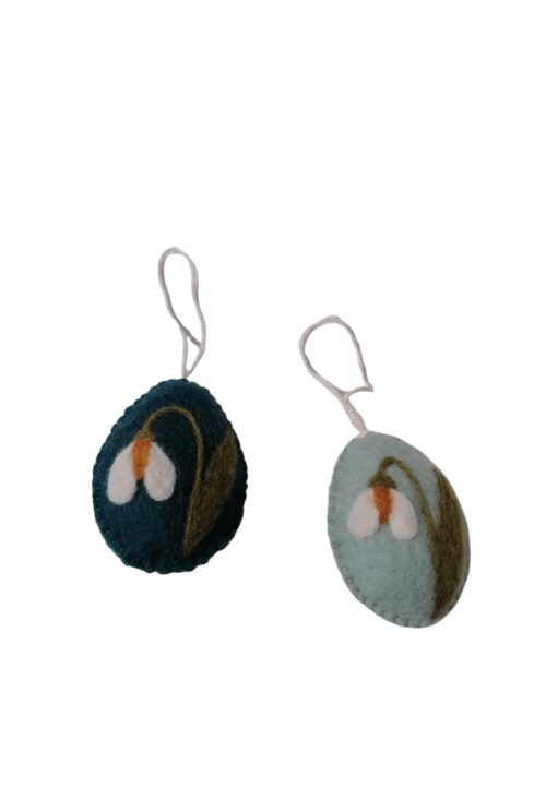 Ostereier Anhänger Schneeglöckchen