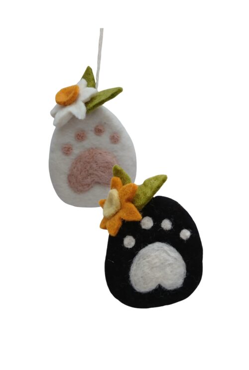 Osterei Pfoten Edition schwarz