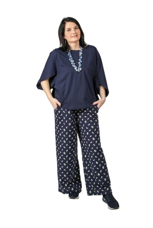 Cape-Shirt "Blau"