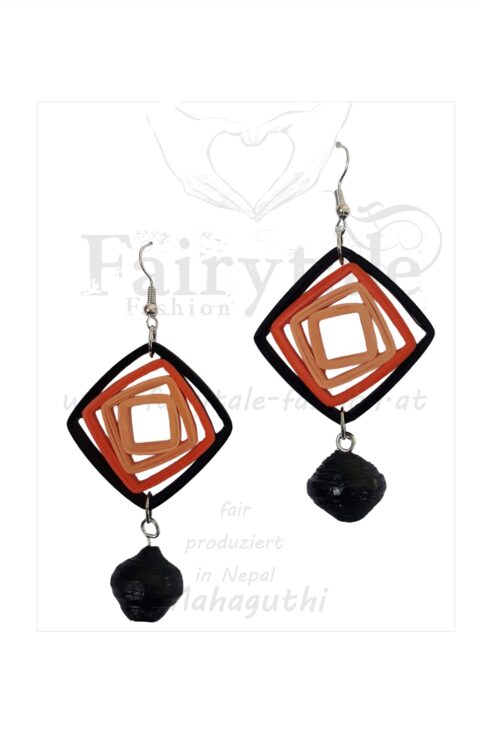 Windows-Ohrringe aus Papier "Apricot"