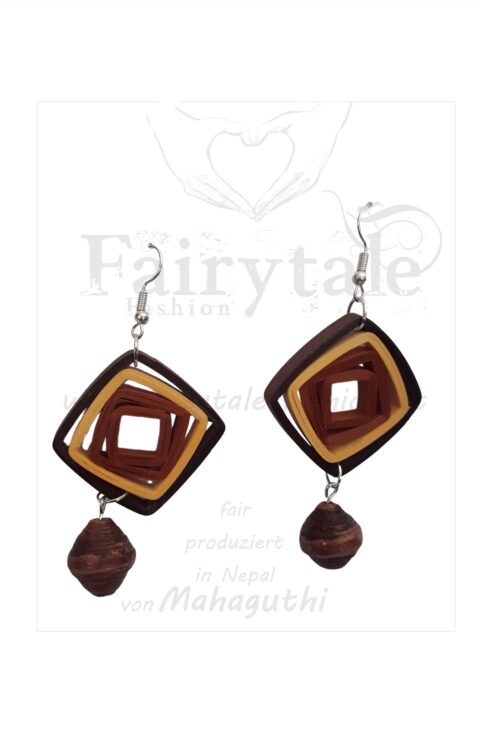 Windows-Ohrringe aus Papier "Cafe"