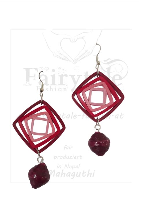 Windows-Ohrringe aus Papier "Magnolie"