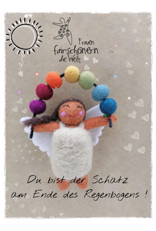 ANGELina Postkarte Regenbogen (5 Stk)