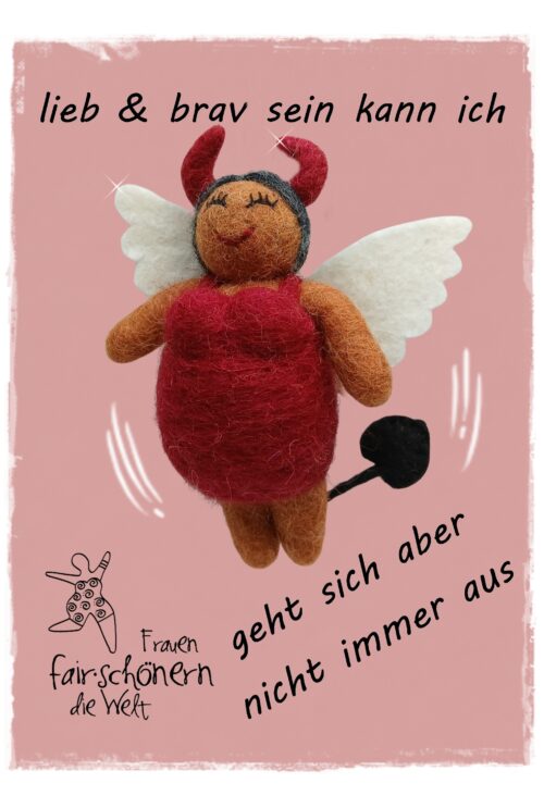 ANGELina Postkarte Teufelin (5 Stk)