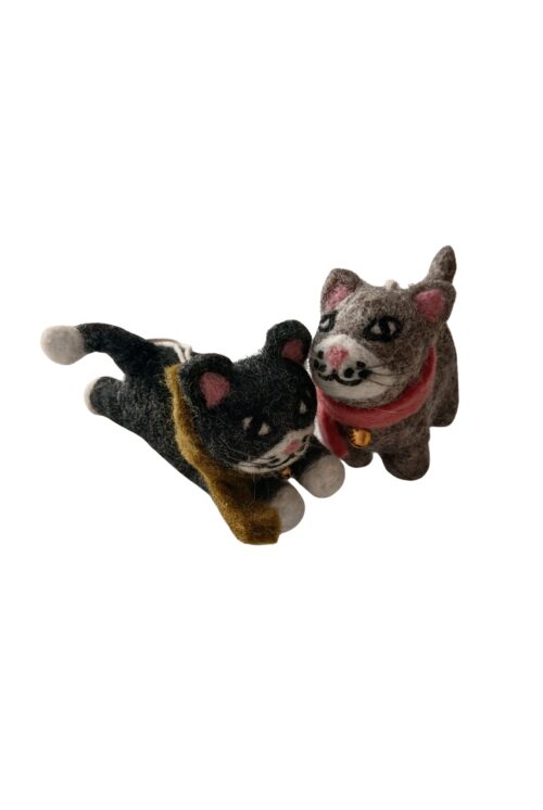 Filz Katze liegend Anhänger